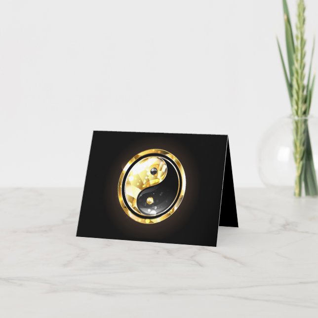 Gold Yin Yang on black Card (Front)