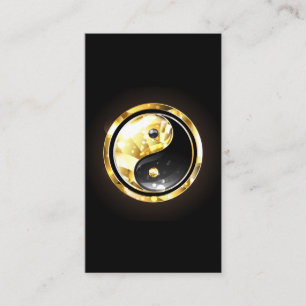 Gold Yin Yang on black Enclosure Card