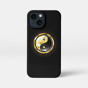 Gold Yin Yang on black iPhone 13 Mini Case