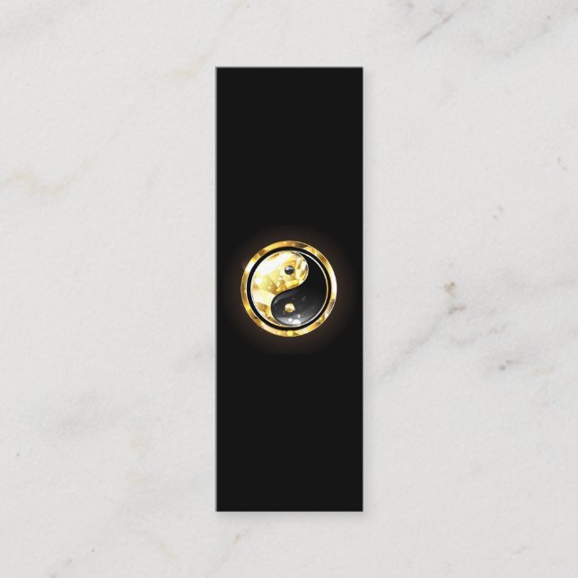 Gold Yin Yang on black Loyalty Card (Front)