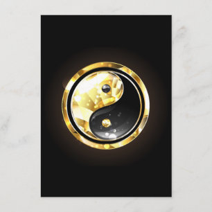 Gold Yin Yang on black Menu