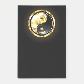 Gold Yin Yang on black Post-it Notes