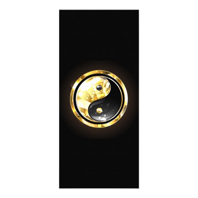 Gold Yin Yang on black Rack Card (Front)
