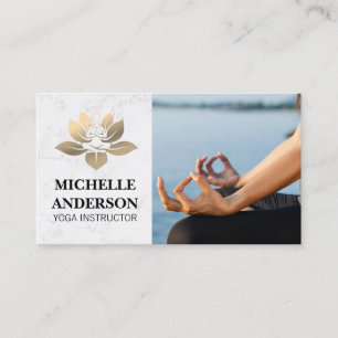 Gold Yoga Logo   Sitting Meditation Business Card
