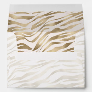 Gold Zebra Print Envelope