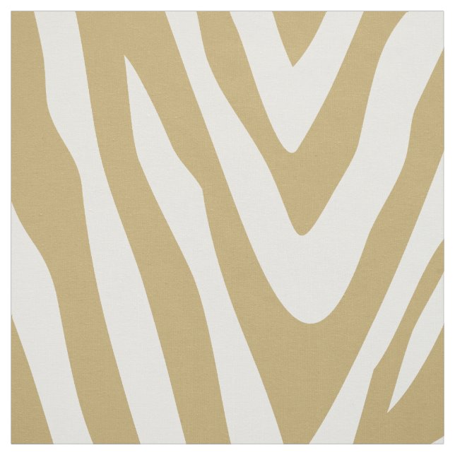 Gold Zebra Print Large Scale Fabric (Swatch)