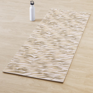 Gold Zebra Print Yoga Mat