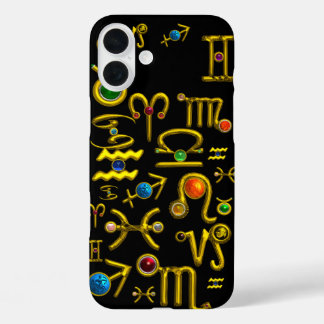 GOLD ZODIAC BIRTHDAY JEWELS,GEMSTONES,ASTROLOGY iPhone 16 PLUS CASE