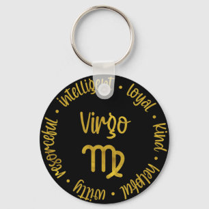 Gold Zodiac Sign/Virgo Keychain