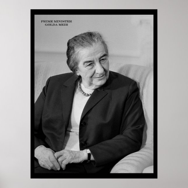 Golda Meir, Israeli Prime Minister Poster (Front)