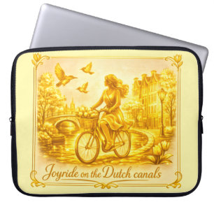 GoldAmsterdam Abstract Romantic Vintage StreetRide Laptop Sleeve