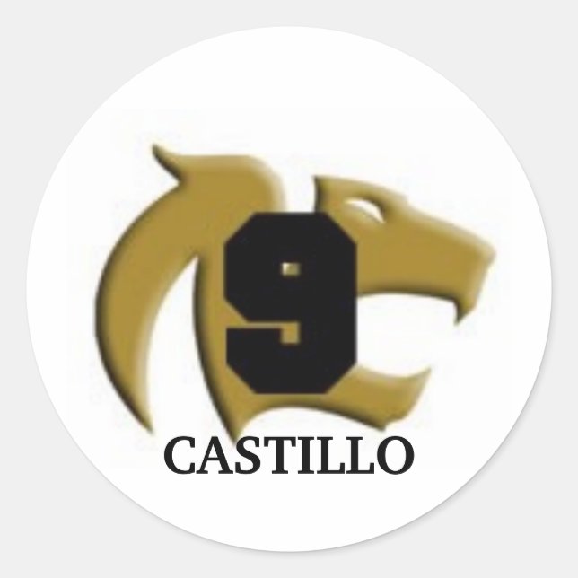 goldcougar, CASTILLO Classic Round Sticker (Front)