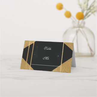 golde boars of lines Folded Place Card