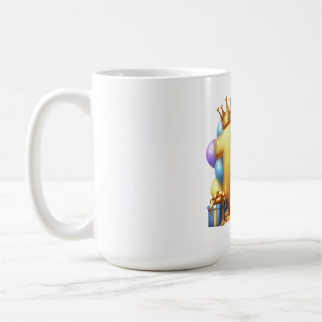Golden 14th Birthday Coffee Mug (Left)