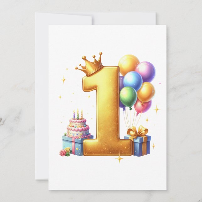 Golden 1st Birthday (Front)