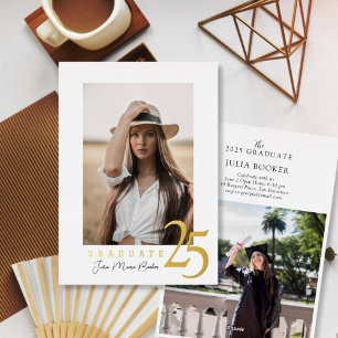Golden 25 Graduation Photo Announcement