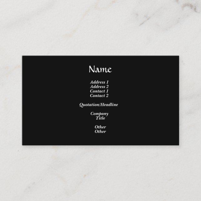 Golden "3-D" Alpha and Omega w/Crown Symbol Business Card (Front)