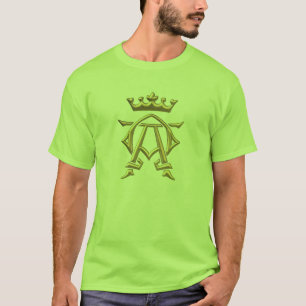 Golden "3-D" Alpha and Omega w/Crown Symbol T-Shirt