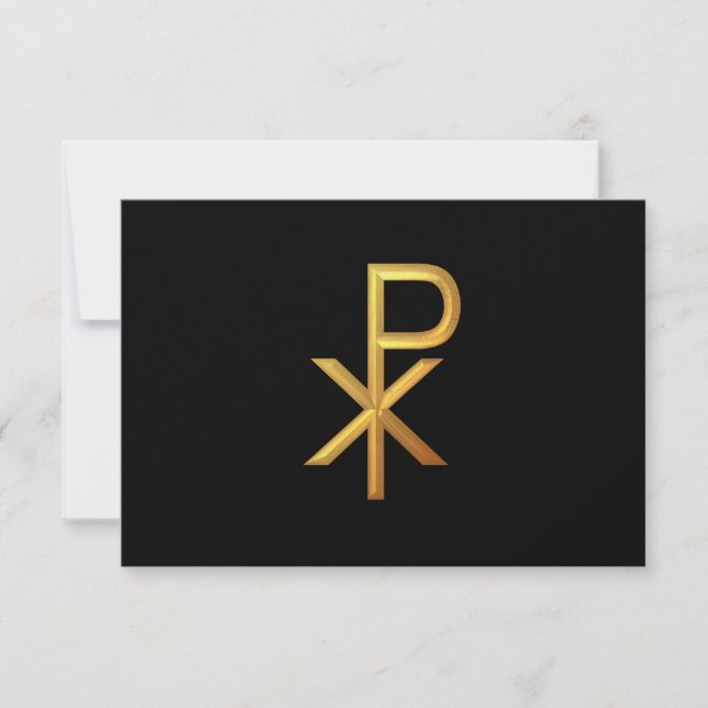 Golden "3-D" Chiro RSVP Card (Front)