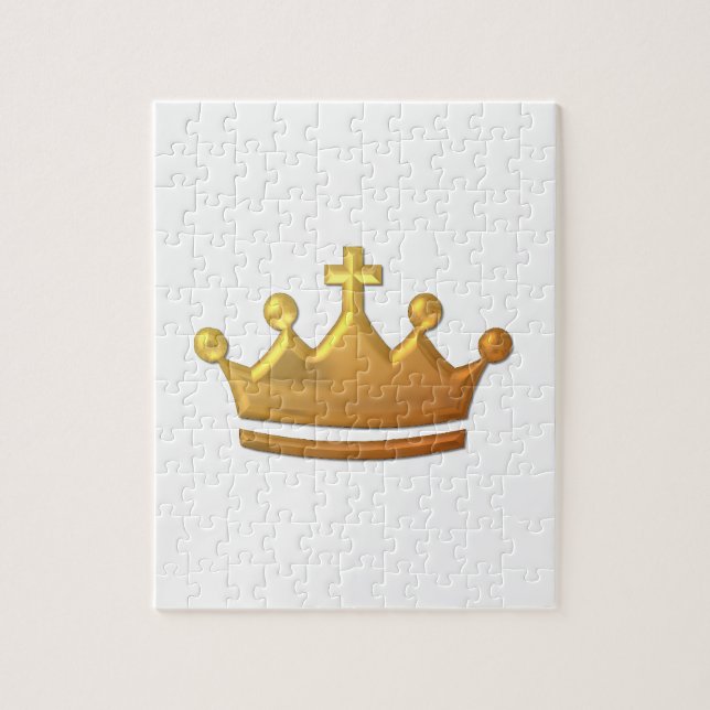 Golden "3-D" Crown Jigsaw Puzzle (Vertical)