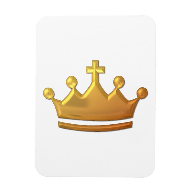 Golden "3-D" Crown Magnet (Vertical)
