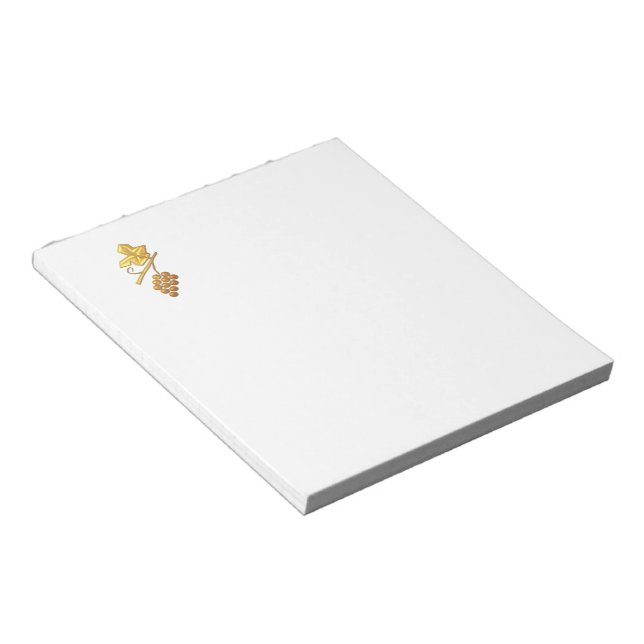 Golden "3-D" Grapes Notepad (Angled)