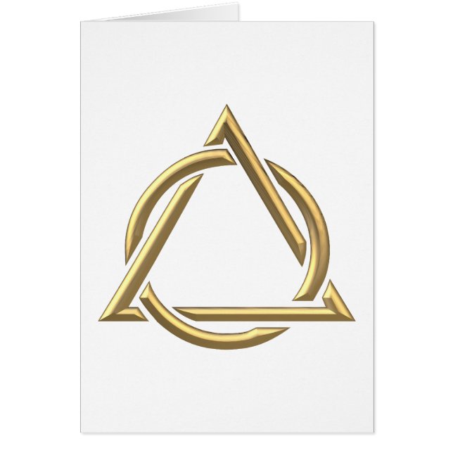 Golden "3-D" Holy Trinity Symbol (Front)