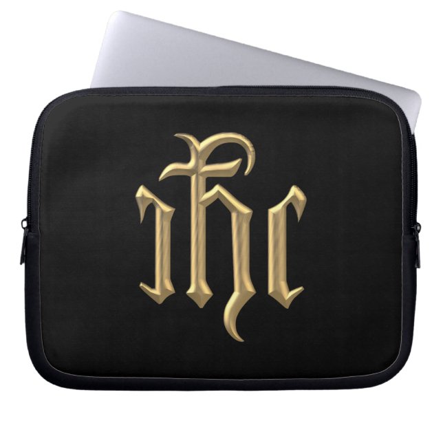 Golden "3-D" IHC Laptop Sleeve (Front)