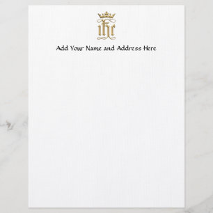 Golden "3-D" IHC with Crown Customised Letterhead