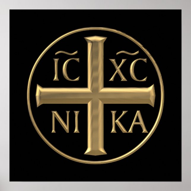 Golden "3-D" Jesus Christ: Conquers Poster (Front)