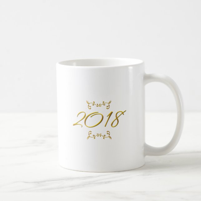 Golden 3-D Look 2018 Coffee Mug (Right)