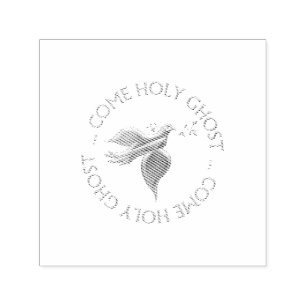 Golden  3-D Look Come Holy Ghost - Holy Spirit Self-inking Stamp