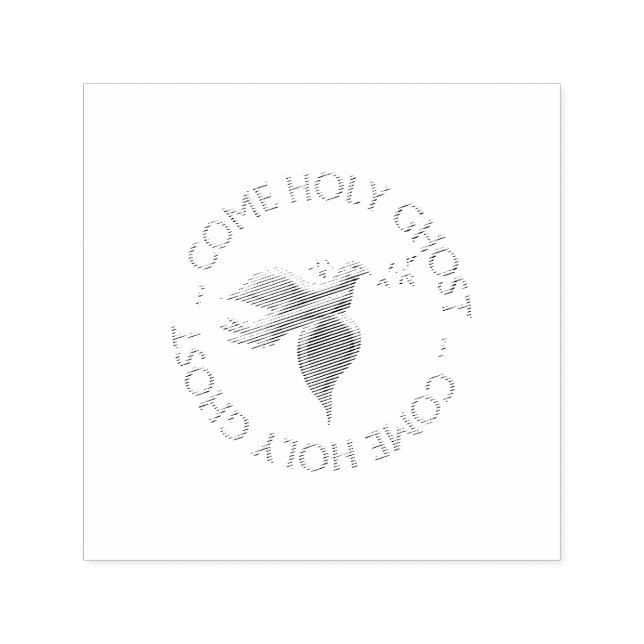 Golden  3-D Look Come Holy Ghost - Holy Spirit Self-inking Stamp (Design)