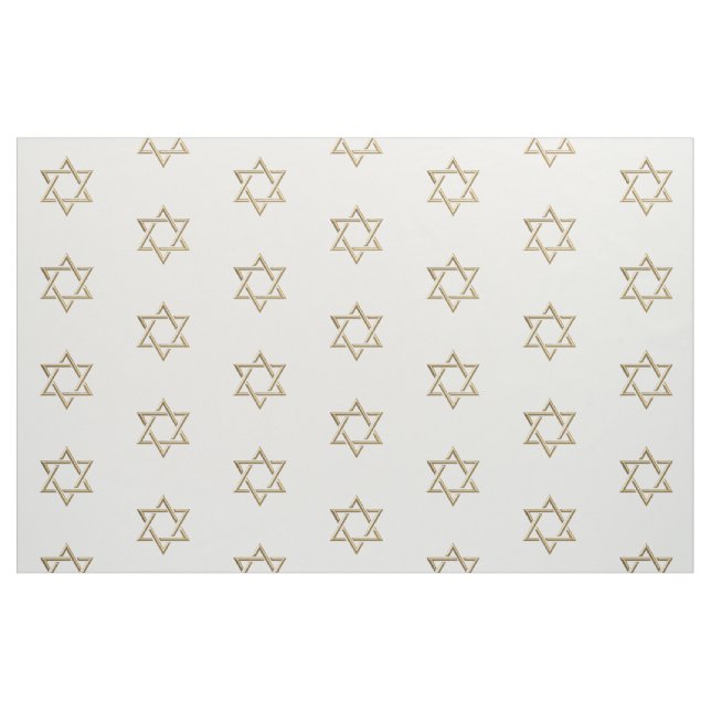 Golden 3-D look Star of David Fabric (Fat Quarter)