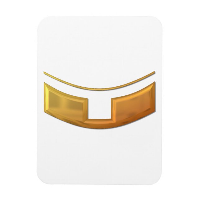 Golden "3-D" Priest/Minster Collar Magnet (Vertical)