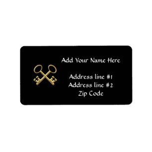 Golden "3-D" St. Peter's Keys Label
