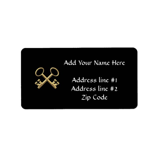 Golden "3-D" St. Peter's Keys Label (Front)