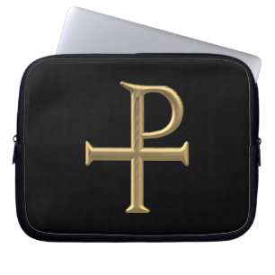 Golden "3-D" Tau-Rho Laptop Sleeve