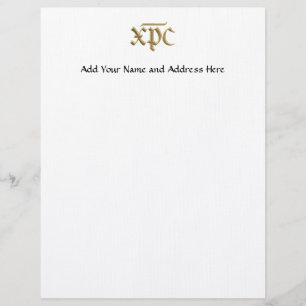 Golden "3-D" XPC symbol Personalized Letterhead