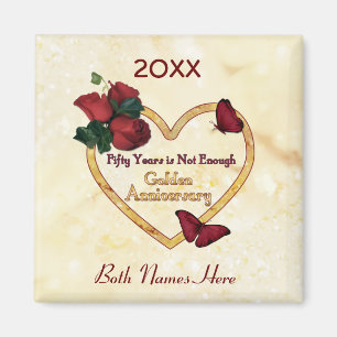 Golden 50 Anniversary Magnet