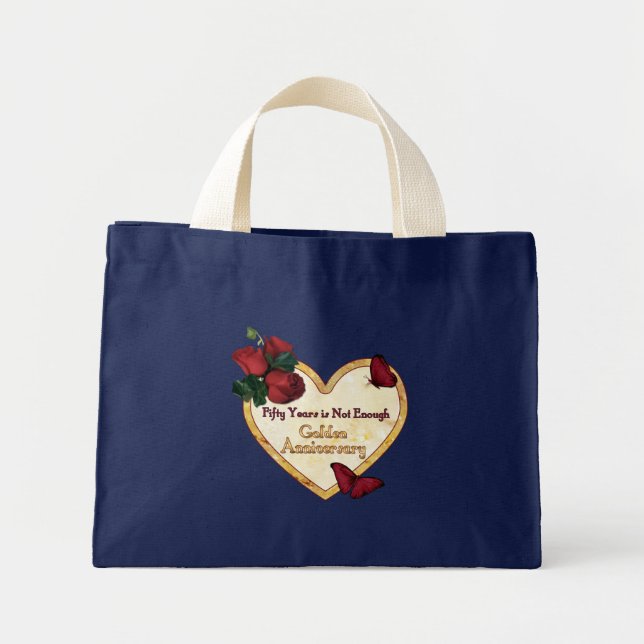 Golden 50 Anniversary Mini Tote Bag (Front)