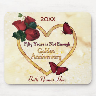 Golden 50 Anniversary Mouse Pad