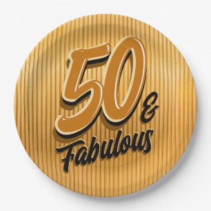 Golden 50 & Fabulous Party Plates