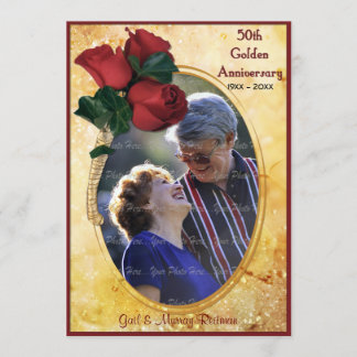 Golden 50th Anniversary Save The Date