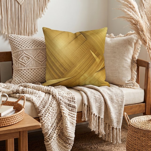 Golden Abstract Brushstroke Cushion (Creator Uploaded)