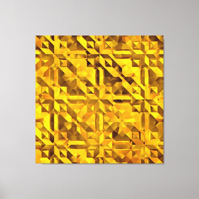 Golden Abstract Canvas Print (Front)