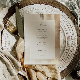 Golden Abstract   Elegant Wedding Menu