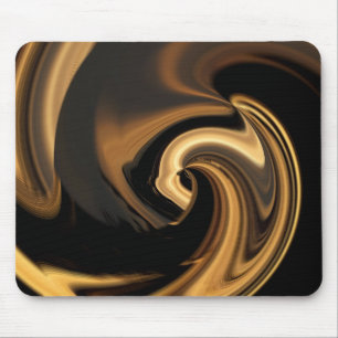 Golden Abstract Heart Mousepad