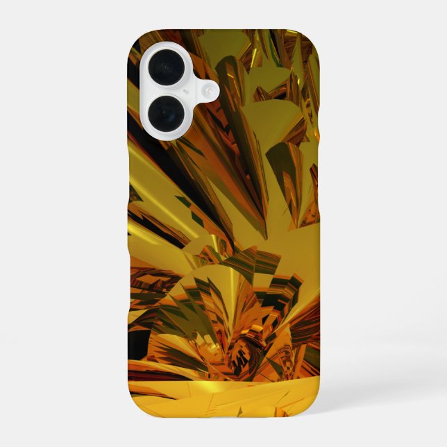 golden abstract iPhone 16 case (Back)