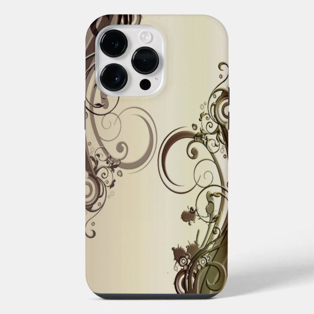 Golden Abstract iPhone Case (Back)